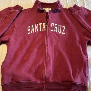 Vintage Santa Cruz Maroon Lined Zip-Up Jacket , S , $18